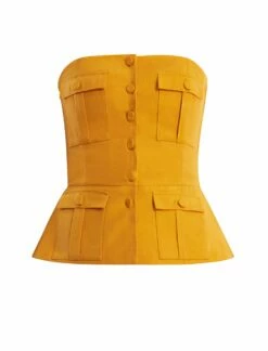 BCBGMAXAZRIA Dakota Linen Peplum Top -Bcbg Shop 5.30 T AGS10573 704 8