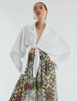 BCBGMAXAZRIA Draped Tie Front Top -Bcbg Shop 530 T AGP10563 111 5