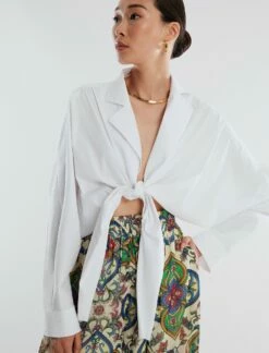 BCBGMAXAZRIA Draped Tie Front Top -Bcbg Shop 530 T AGP10563 111 6