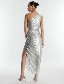 BCBGMAXAZRIA Anais Sunburst Pleated Gown -Bcbg Shop 6.30 D MY03D34E SIL 4