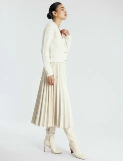 BCBGMAXAZRIA Audette Faux Leather Pleated Midi Skirt 13 BCBGMAXAZRIA Audette Faux Leather Pleated Midi Skirt -Bcbg Shop 7.30 B 2Y05B33E SS3 3