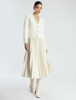 BCBGMAXAZRIA Audette Faux Leather Pleated Midi Skirt 15 BCBGMAXAZRIA Audette Faux Leather Pleated Midi Skirt -Bcbg Shop 7.30 B 2Y05B33E SS3 5