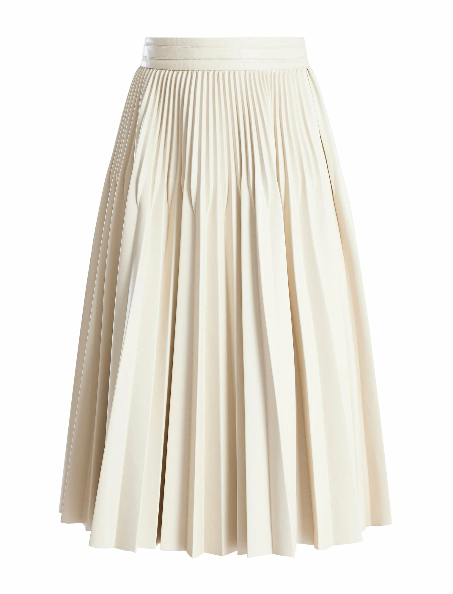 BCBGMAXAZRIA Audette Faux Leather Pleated Midi Skirt 10 BCBGMAXAZRIA Audette Faux Leather Pleated Midi Skirt - Image 8