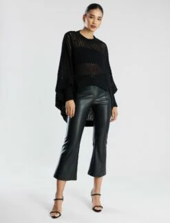 BCBGMAXAZRIA Faux Leather Crop Pant