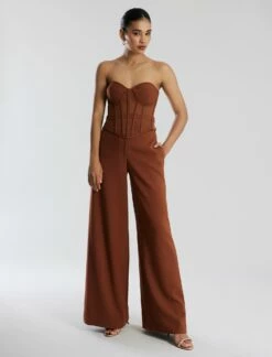 BCBGMAXAZRIA Kezia Signature Wide-Leg Pant -Bcbg Shop 7.30 B 2Y05B60E TTS 5