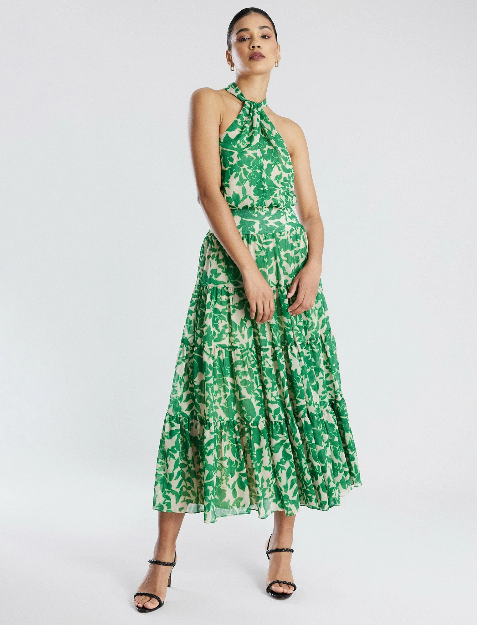 BCBGMAXAZRIA Adrianna Halter Midi Dress 7 BCBGMAXAZRIA Adrianna Halter Midi Dress - Image 5