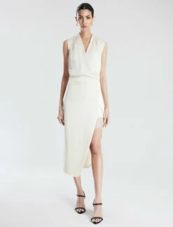 BCBGMAXAZRIA Kora Wrap Midi Dress