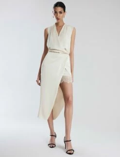 BCBGMAXAZRIA Kora Wrap Midi Dress -Bcbg Shop 7.30 D 2Y05D80E SS3 5