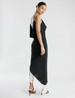 BCBGMAXAZRIA Romilly Satin Lace Gown -Bcbg Shop 7.30 D 2Y06D55E BN7 3