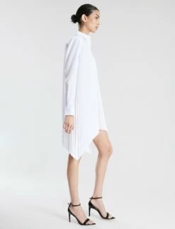 BCBGMAXAZRIA Delphi Handkerchief Hem Dress -Bcbg Shop 7.30 D 2YX5D59E WHT 3