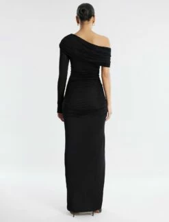 BCBGMAXAZRIA Pallas One Shoulder Ruched Gown 13 BCBGMAXAZRIA Pallas One Shoulder Ruched Gown -Bcbg Shop 7.30 D 2YX6D56E BLK 4