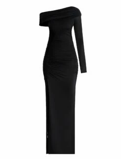BCBGMAXAZRIA Pallas One Shoulder Ruched Gown 16 BCBGMAXAZRIA Pallas One Shoulder Ruched Gown -Bcbg Shop 7.30 D 2YX6D56E BLK 8