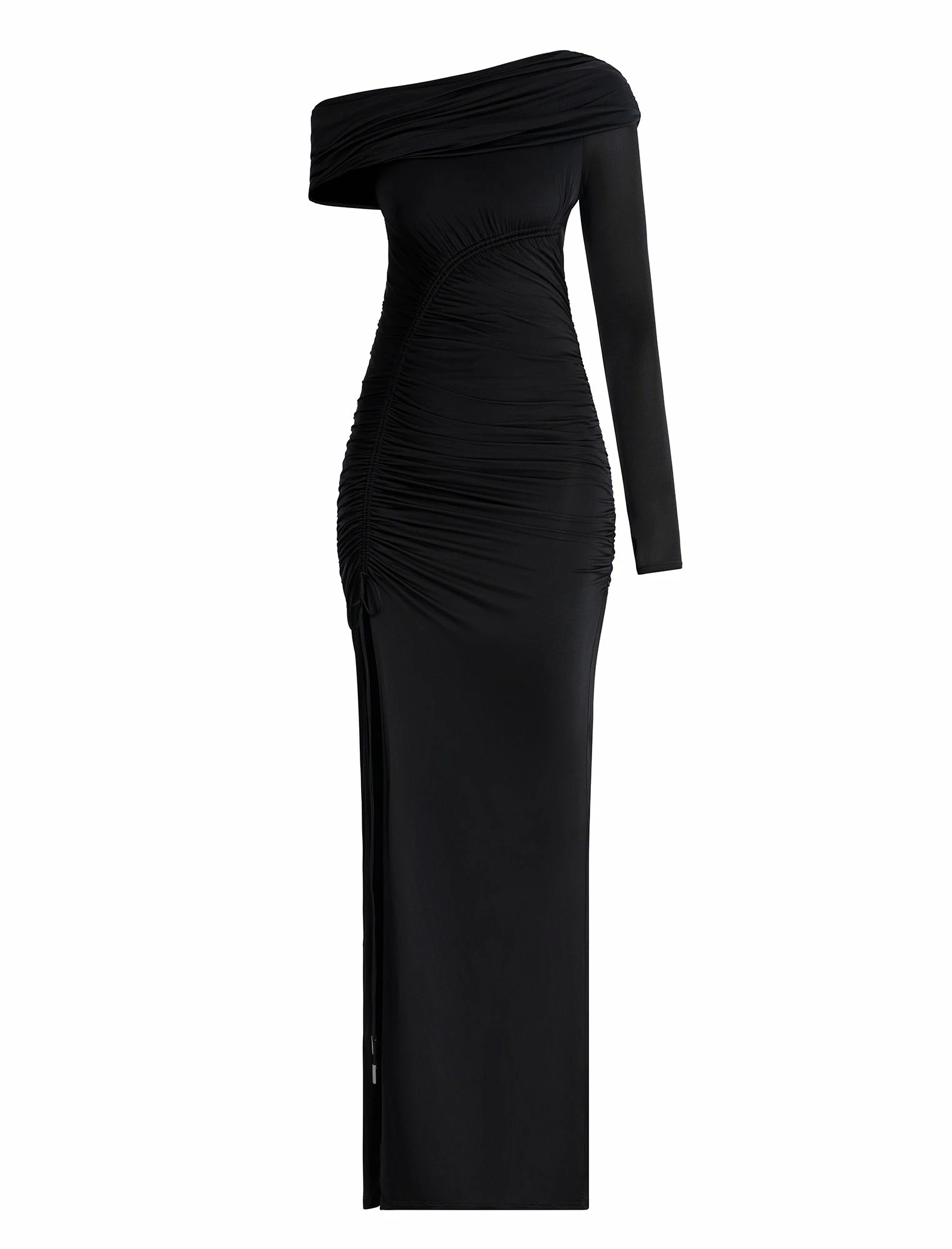 BCBGMAXAZRIA Pallas One Shoulder Ruched Gown 9 BCBGMAXAZRIA Pallas One Shoulder Ruched Gown - Image 7