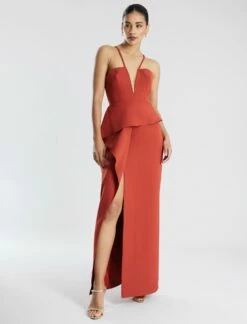 BCBGMAXAZRIA Daphne Peplum Gown -Bcbg Shop 7.30 D MY05D10E R9C 5