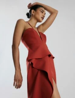 BCBGMAXAZRIA Daphne Peplum Gown -Bcbg Shop 7.30 D MY05D10E R9C 6