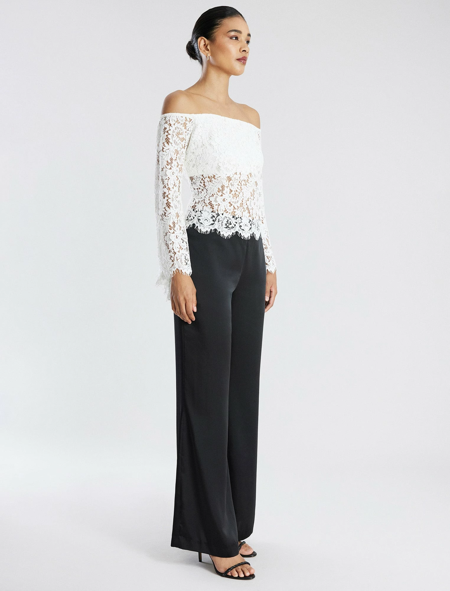 BCBGMAXAZRIA Off-The-Shoulder Bell Sleeve Lace Top 5 BCBGMAXAZRIA Off-The-Shoulder Bell Sleeve Lace Top - Image 3