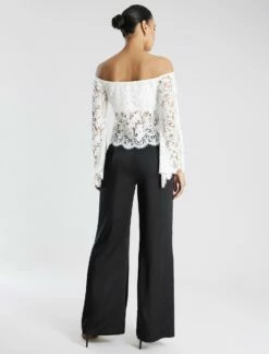 BCBGMAXAZRIA Off-The-Shoulder Bell Sleeve Lace Top 14 BCBGMAXAZRIA Off-The-Shoulder Bell Sleeve Lace Top -Bcbg Shop 7.30 T 2Y05T09E GAR 4