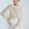 BCBGMAXAZRIA Open Knit High-Low Cocoon Sweater -Bcbg Shop 7.30 T 2YX5S38E SS3 1