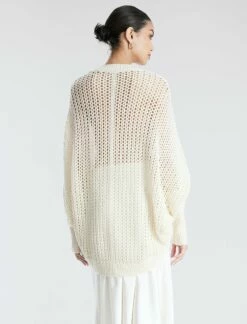 BCBGMAXAZRIA Open Knit High-Low Cocoon Sweater -Bcbg Shop 7.30 T 2YX5S38E SS3 4