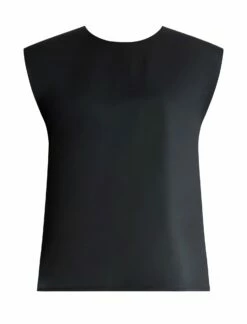 BCBGMAXAZRIA Cap Sleeve Crew Neck Satin Top -Bcbg Shop 7.30 T 2YX5T57E BLK 8