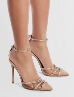 BCBGMAXAZRIA Navino Sparkle Mesh Pump Heel -Bcbg Shop MX2NAV28 7